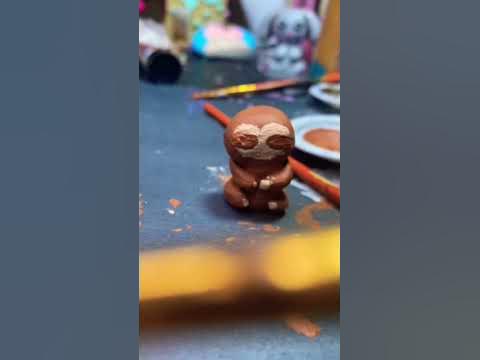 I made the world’s smallest sloth with clay!!! #sloth #clayart - YouTube