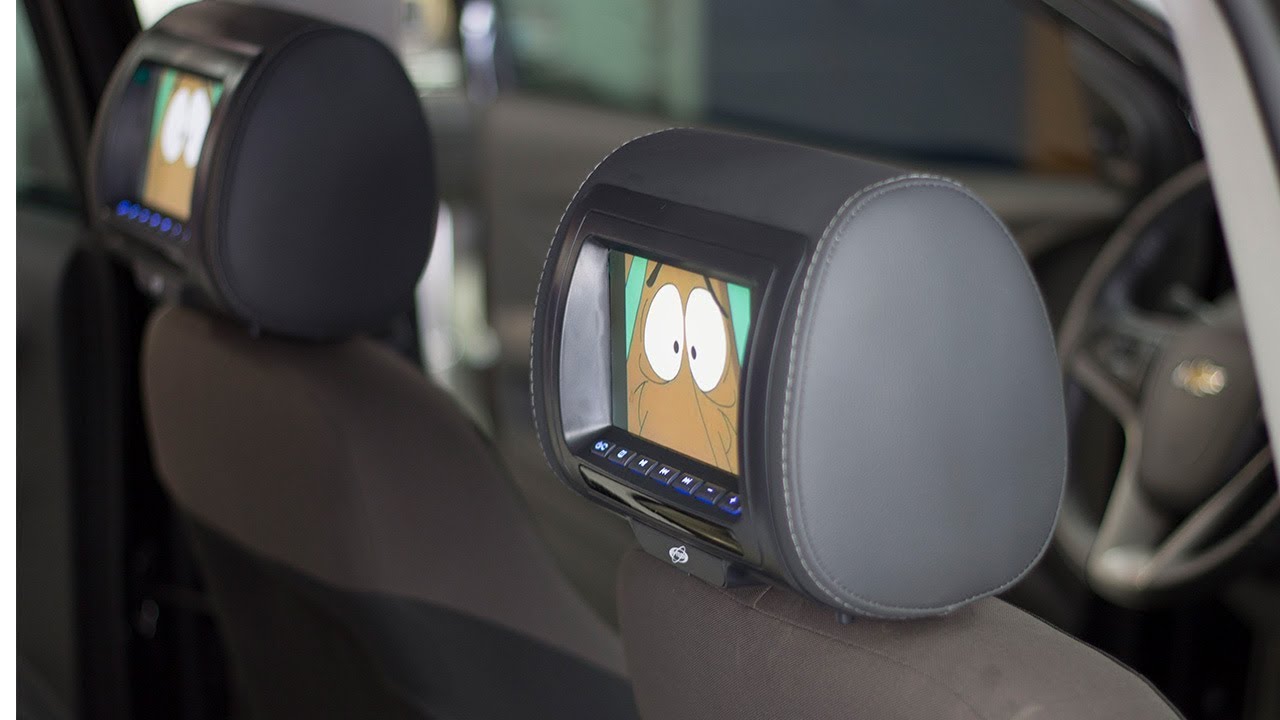 Encosto de cabeça automotivo com tela - YouTube
