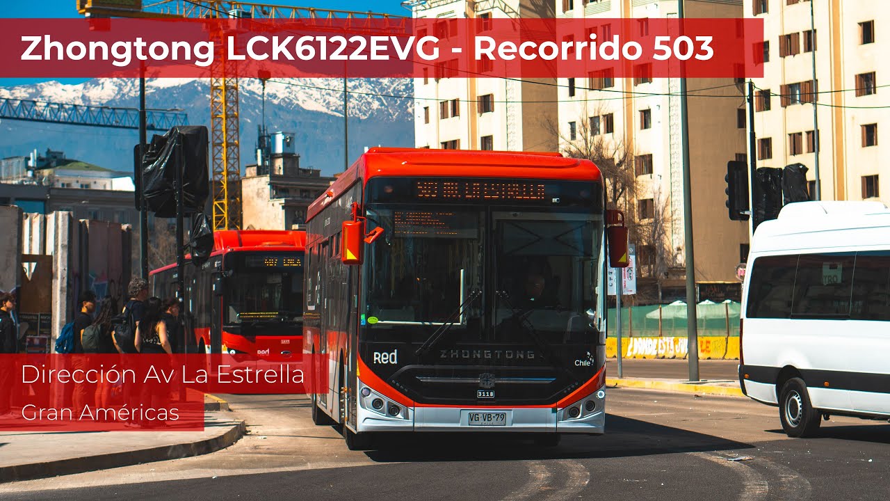 Viajando en bus eléctrico Zhongtong de Gran Américas por Recorrido 503 - Red Movilidad