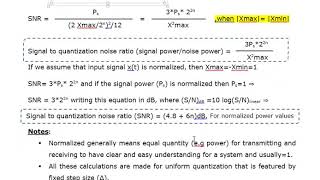 lecture  4  Quantization noise power and SNR in PCM