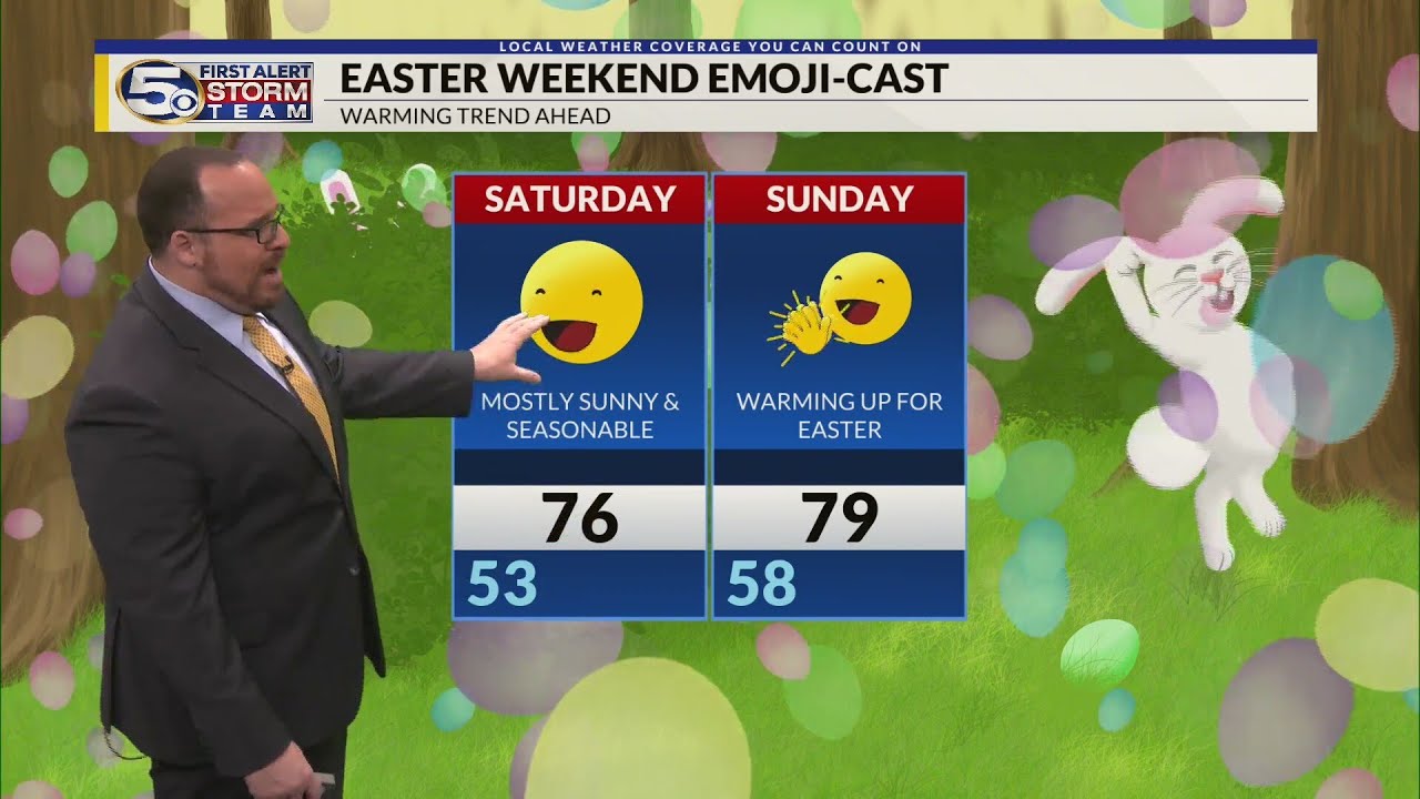 Warming Trend Moving into Easter Weekend - YouTube