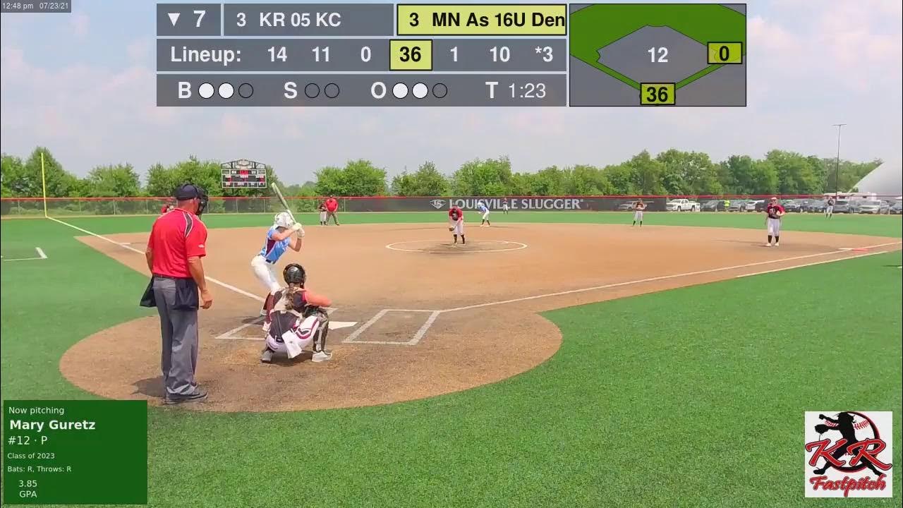 KR Fastpitch 05 KC vs Minnesota As 16U Denhartog (2021.07.23) YouTube