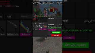 This guy said he'd give me a free item! #mm2 #mm2tradingmontage #mm2trading #mm2selling #roblox
