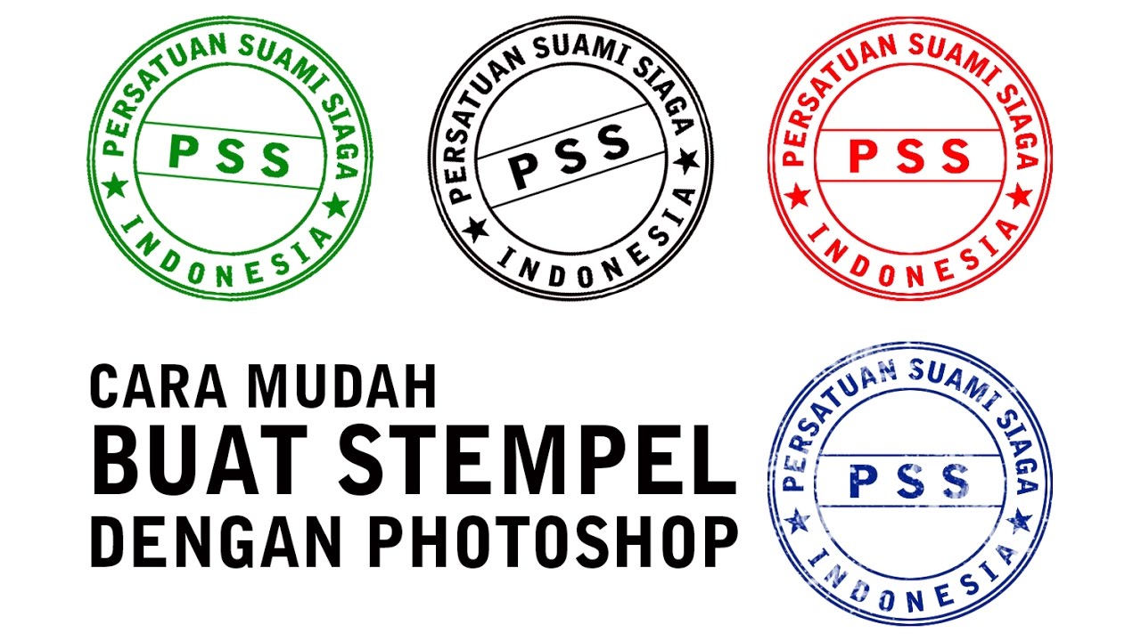 Cara Mudah  Buat STEMPEL  Dengan Photoshop Tutorial 