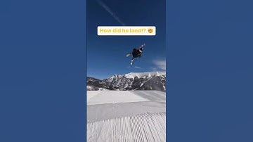 How did he land this skiing trick? 🤯 | #shorts