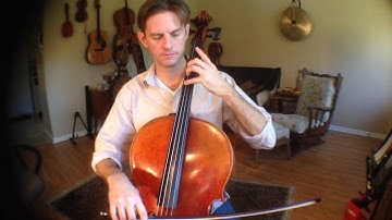 2 Octave C minor Scale  quarter notes cello practice