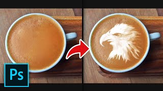 How to Create Latte Art in Photoshop | Coffee Latte Effect in Photoshop