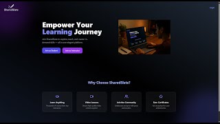 SharedSlate E-Learning Platform - Full-Stack Demo