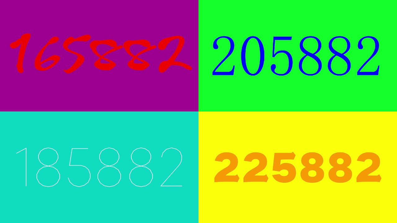 Numbers 160000 to 240000 - YouTube