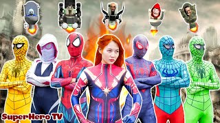 What If ALL COLOR SPIDER-MAN In 1 House? All Superheroes Go To Trainning Special For Supergirl !!!