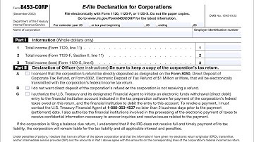 IRS Form 8453-CORP walkthrough (E-file Declaration for Corporations)