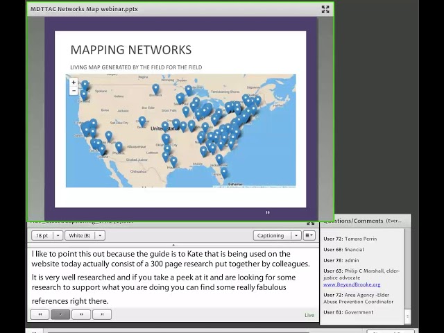 Watch Mapping Elder Justice Networks on YouTube.