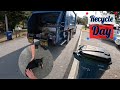 Garbage man gopro pov  we met a super chill weenie dog today  wednesday recycle route