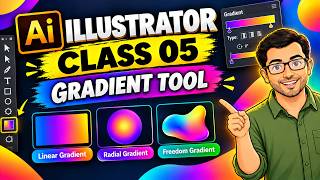 Illustrator Gradient Tool Tutorial | How to use Linear, Radial & Freeform Gradients