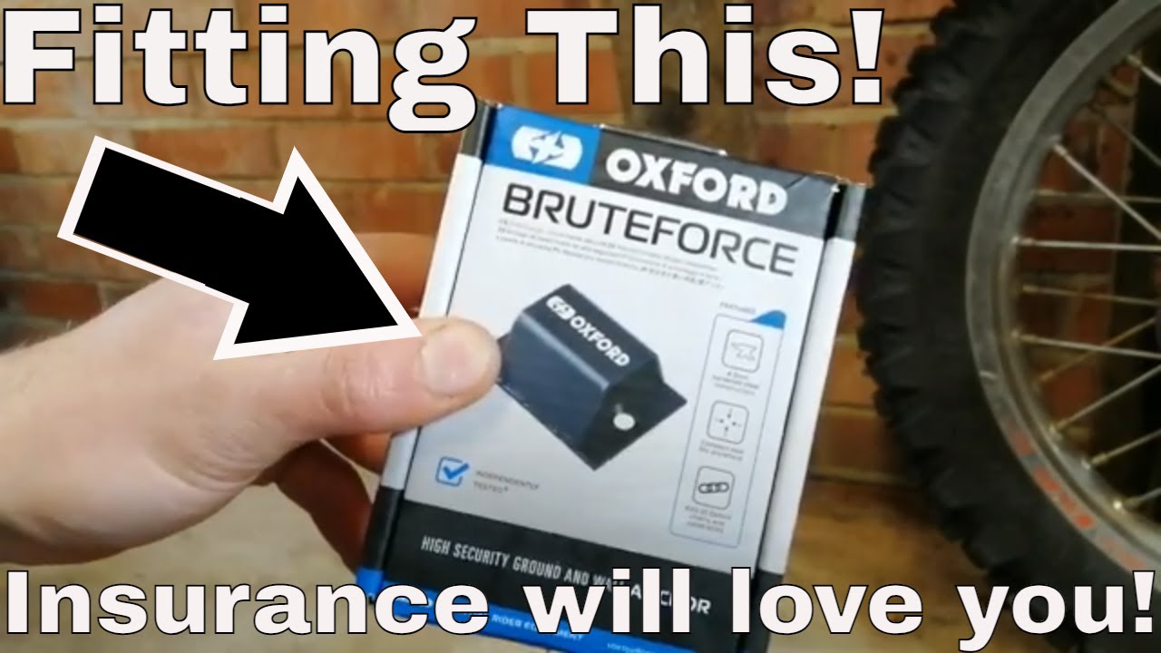 How To Fit OXFORD BRUTE FORCE Ground Anchor Installation - Step By Step Guide - Keep Your Bike Safe!