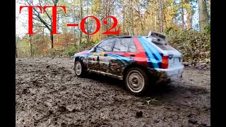 Tamiya TT02 Lancia Delta RC Rally car