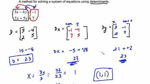 PRE CALC SECTION 11.3 (PART 2) CRAMER