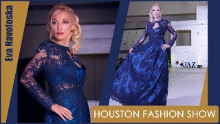 Model Eva Navoloska in Houston Fashion Show Extravaganza by Jaz Creationz