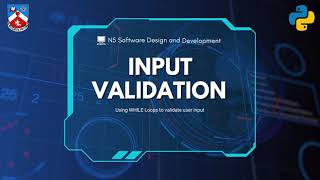 N5 Software Design and Development   input validation