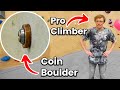 Pro climber vs coin boulder