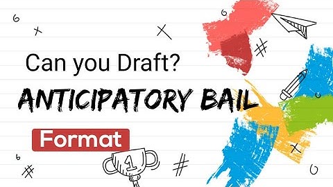 Can you Draft? || Anticipatory Bail application || Criminal Drafting || Anurag Roy-Legal