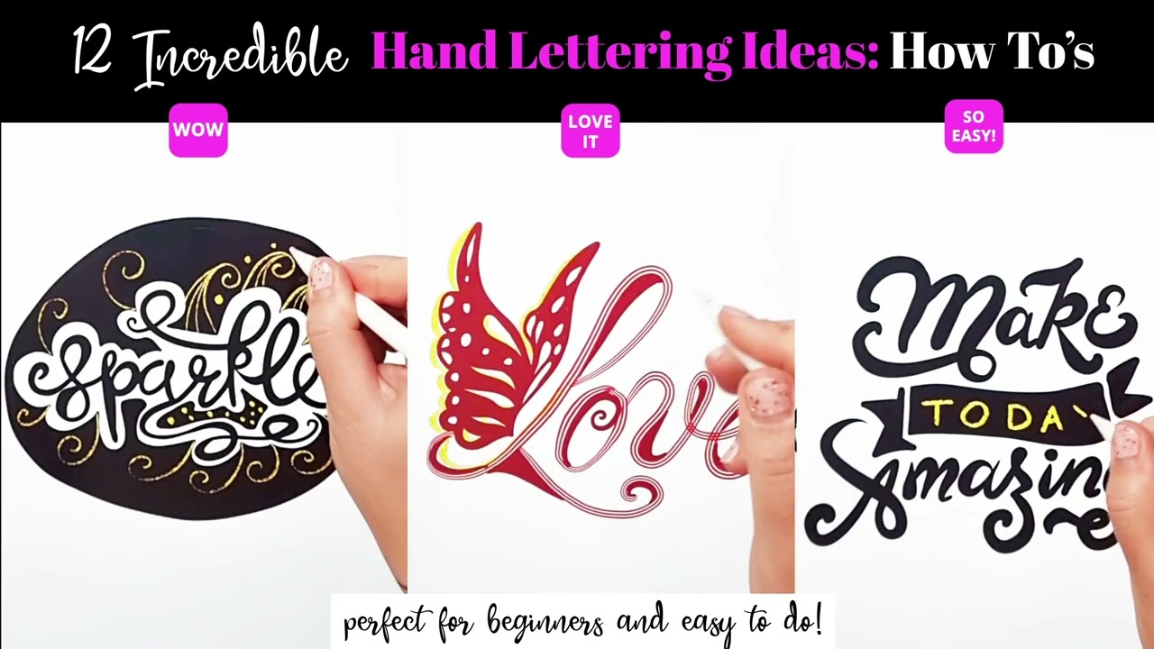 Easy Hand Lettering Ideas: 12 Exact How To Videos for Beginners - Full  Bloom Club