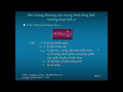 Video Thống kê ứng dụng - Chương 8 Ước lượng khoảng - youtube