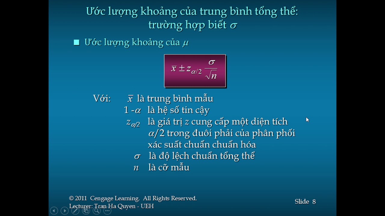 Thống kê ứng dụng - Chương 8 Ước lượng khoảng