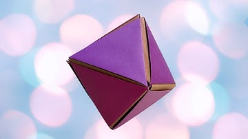 Octahedron from triangular flat unit (Tomoko Fuse)