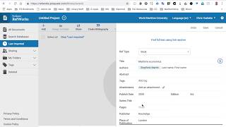 07 Refworks: Manual Citation entry