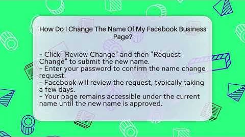 How Do I Change The Name Of My Facebook Business Page? - Everyday-Networking