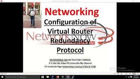 Configuration of VRRP (Virtual Router Redundancy Protocol) Video in Hindi.