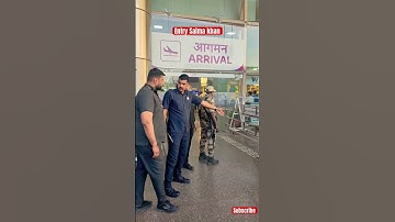 Delhi airport Salman Khan entry  दमकी दी  आज😍#trendingshorts #shorts #salmankhan #bollywood ￼