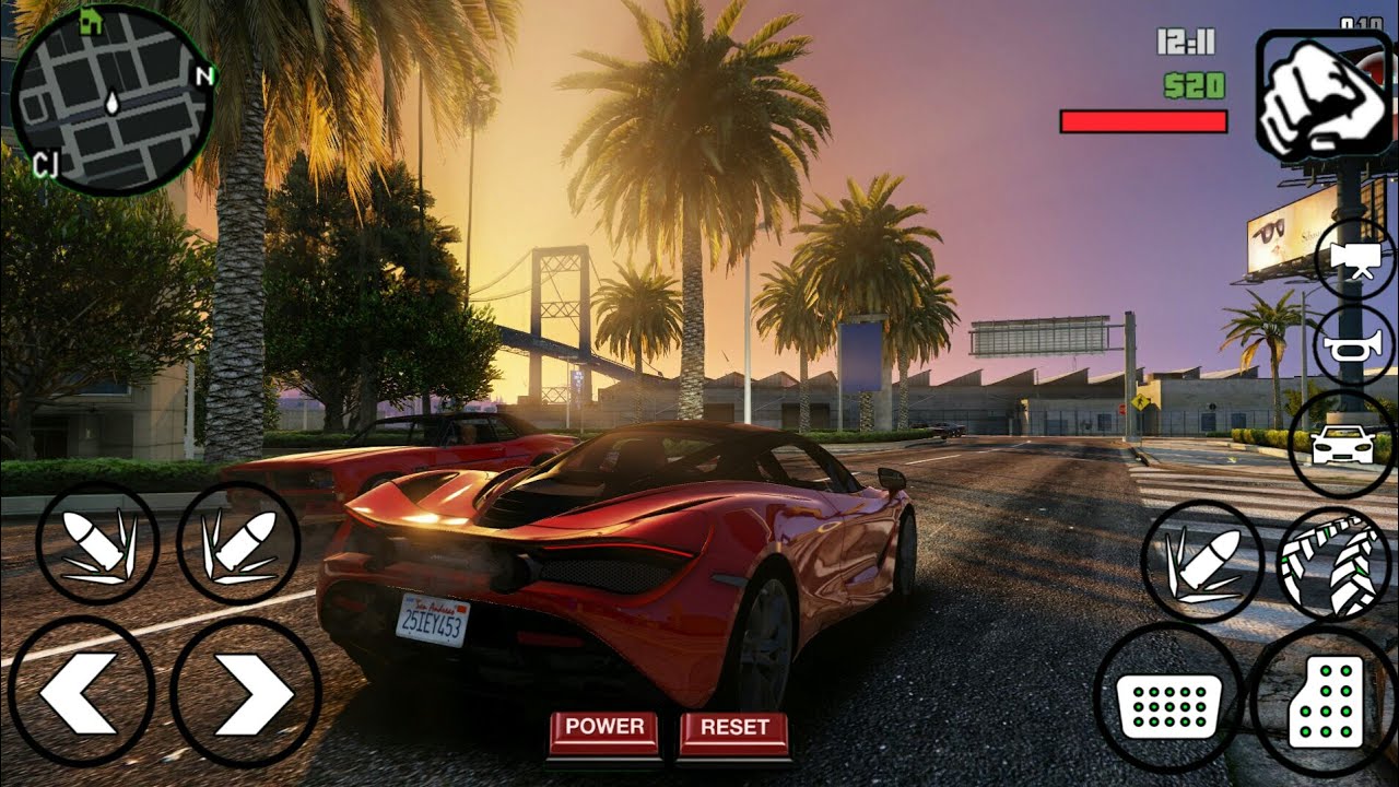 GTA : SA/Graphic mod and super car in android/By@V£ 