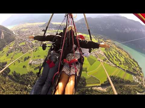 Hang Gliding The Swiss Alps In Interlaken Switzerland