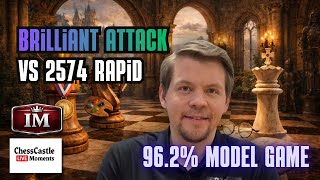 Schitterende finish in het Koningsgambiet | 96,2% nauwkeurigheid tegen 2574 Rapid