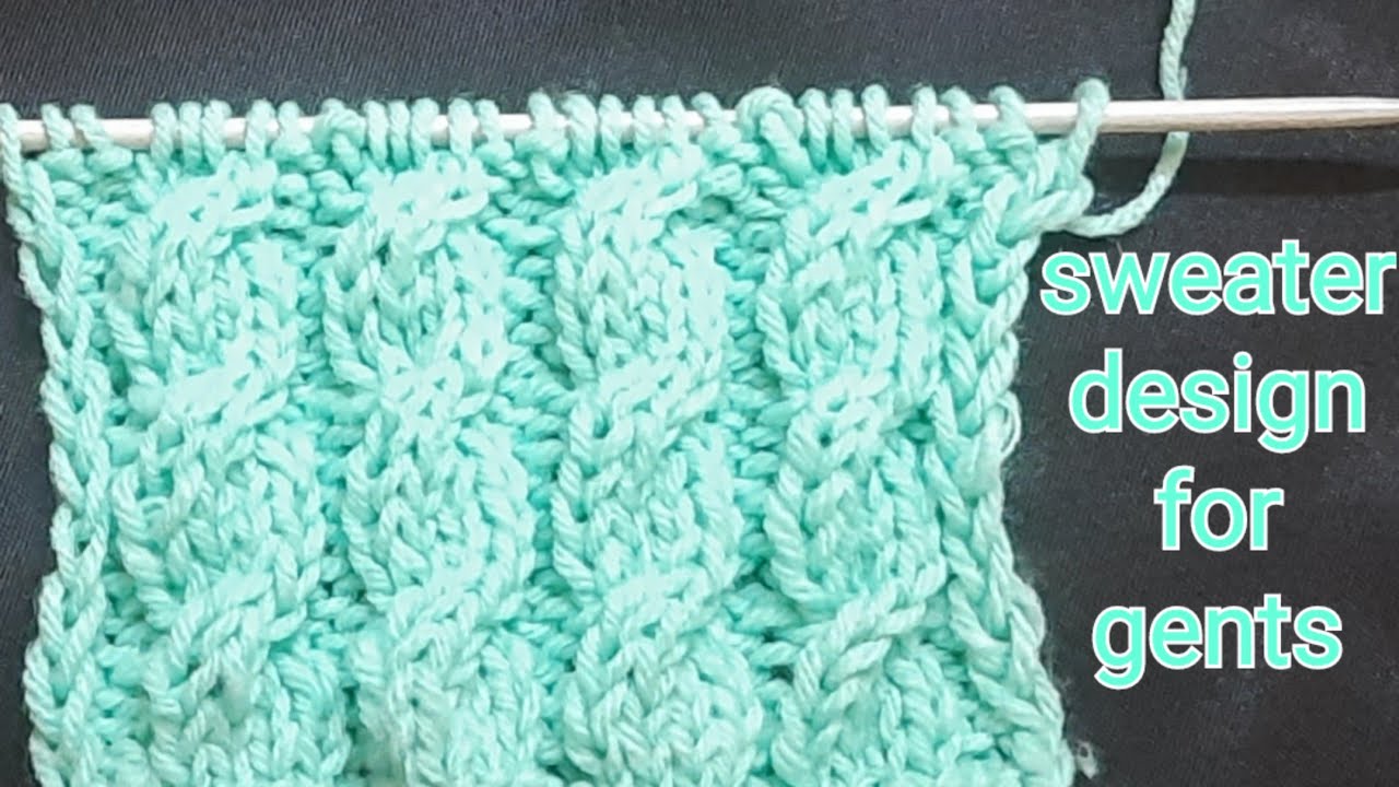 Sweater Design for Gents || Step by Step Free Pattern - YouTube