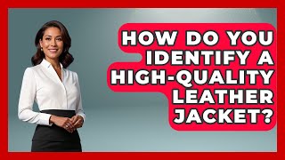 How Do You Identify A High-quality Leather Jacket? - The Sharp Dressed Gent
