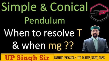 Simple pendulum and Conical pendulum TRICKS | When to resolve T and when to resolve mg | IIT, NEET