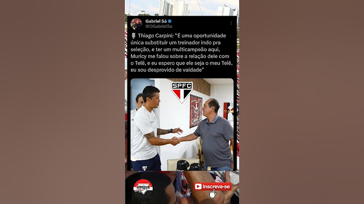 Muricy será como Telê Santana para o Thiago Carpini ? | Palavras do treinador #spfc
