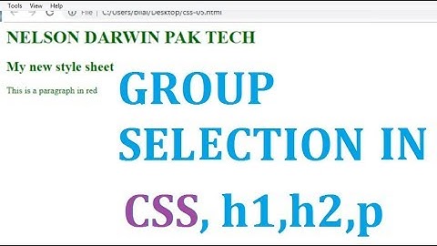 How to use the CSS grouping selector || CSS grouping selector for web page