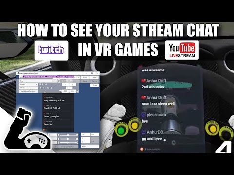 How To See Twitch and YouTube Chat In Virtual Reality Games - Open VR Desktop Display Portal - Guide