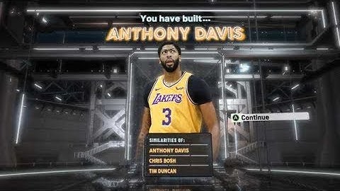 NBA2K20 ANTHONY DAVIS BUILD - SHARPSHOOTING POST SCORING REBOUNDING RIM PROTECTOR DEMIGOD BUILD