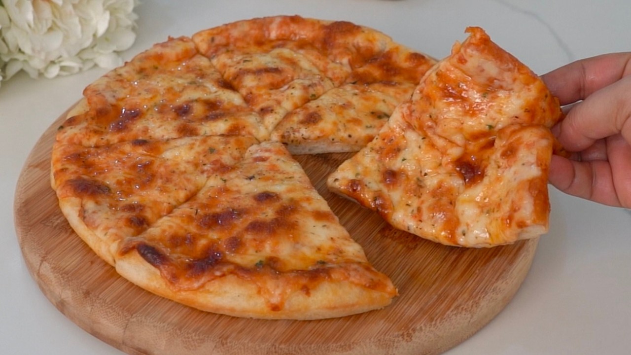 No Knead Pizza with 1 Cup Flour Needed