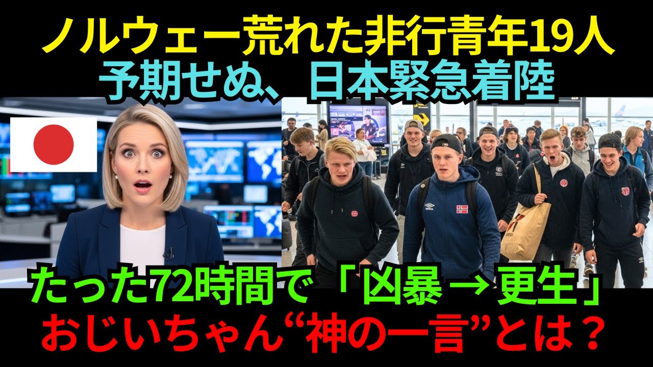 【非行と絶望】ノルウェーの青年19人が予期せぬ来日…72時間で人生激変！日本のおじいちゃんの“たった一言”に涙が止まらない【海外の反応】