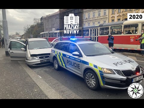 PRAHA: POLICIE: Pronásledování vozidla se střelbou & zátarasy