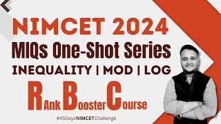 Inequality-Log-Mod | RBC & All India NIMCET Test Series | For NIMCET 2024 Students screenshot 2