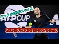 【テニス戦術】片手バックハンドの,シングルスでの立ち回り方 〜スライス中心の戦術〜 D.エバンスvs A.デミノー