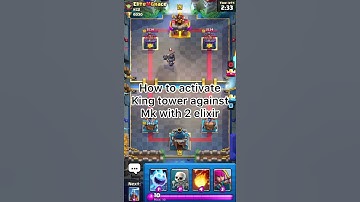 How to activate King tower against Mega knight using 2 elixir!