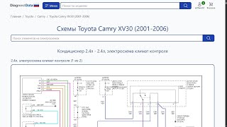 Электросхемы Toyota Camry XV30 (2001-2006)
